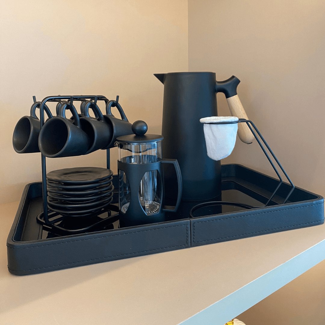 Cafeteira Prensa Francesa Preta 350ml - Ela Decora