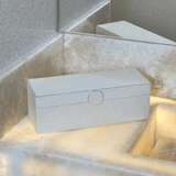 Caixa Decorativa em MDF e Linho off White 29cm G