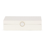 Caixa Decorativa em MDF e PU Branca 32,5cm G - Ela Decora