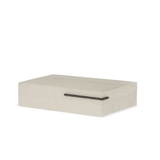 Caixa Decorativa em MDF e PU Marrom 30,5cm G - Ela Decora