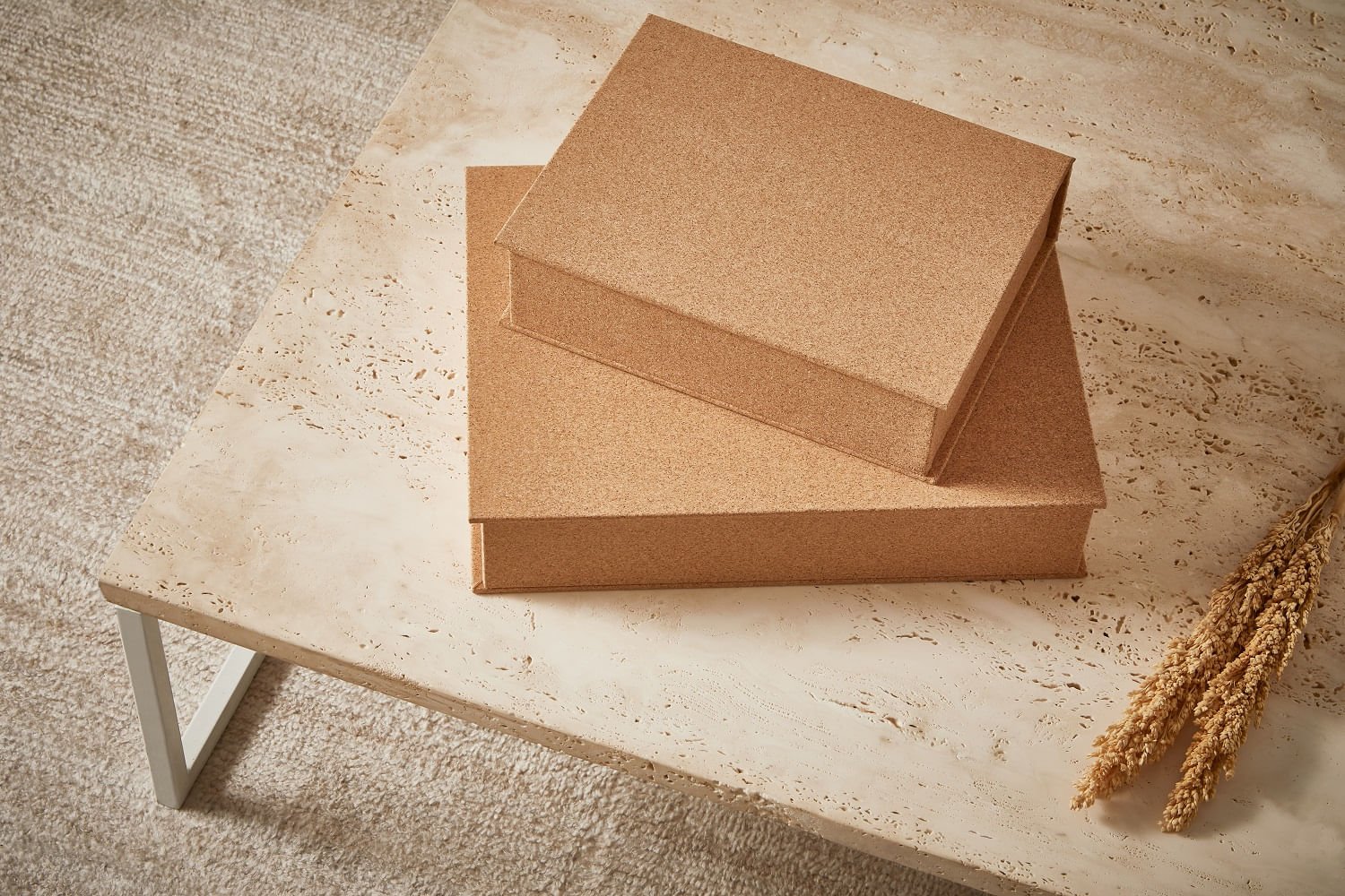 Caixa em MDF com Revestimento em Cortiça 24,5cm - Ela Decora