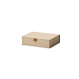 Caixa em MDF com Revestimento em Linho Marrom 24,5cm - Ela Decora