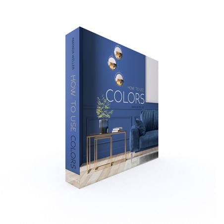 Caixa Livro How To Use Colors Azul 30cm - Ela Decora