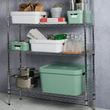 Caixa Organizador com Tampa Verde Cube G - Ela Decora