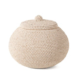 Caixa Pote em Poliresina Off - White 14cm x 15,5cm D - Ela Decora