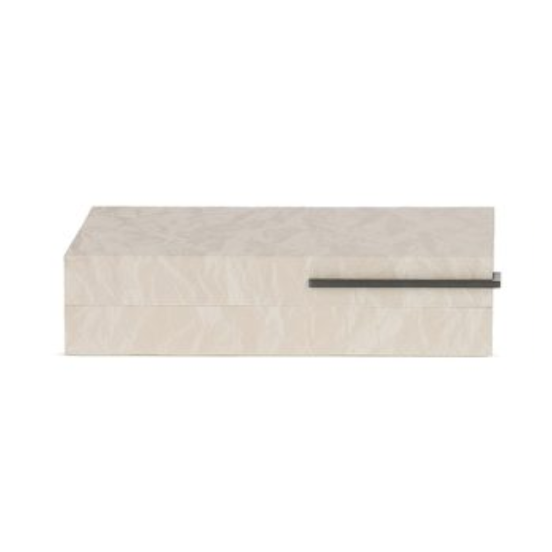 Caixa em MDF Revestido em PU Cinza 31cm G