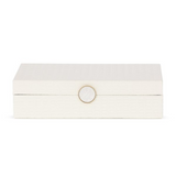 Caixa Decorativa em MDF e PU Branca 32,5cm G