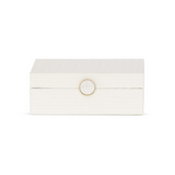 Caixa Decorativa em MDF e PU Branca 22,5cm P