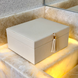 Caixa Decorativa em MDF e PU Branca 23,5cm