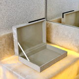 Caixa Decorativa em MDF e PU Marrom 23,5cm P