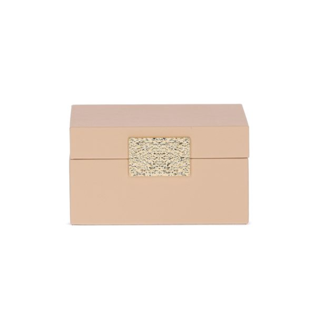 Caixa Decorativa em MDF e PU Marrom 20,6cm P