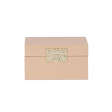 Caixa Decorativa em MDF e PU Marrom 20,6cm P
