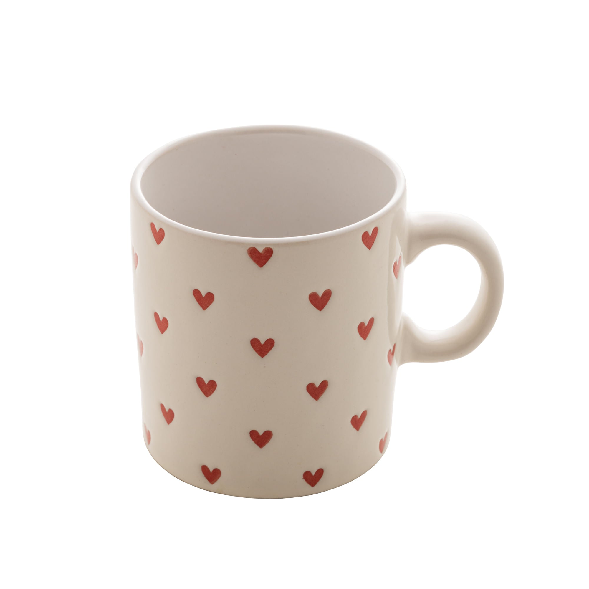 Caneca de Cerâmica Coração Branco 240ml - Ela Decora