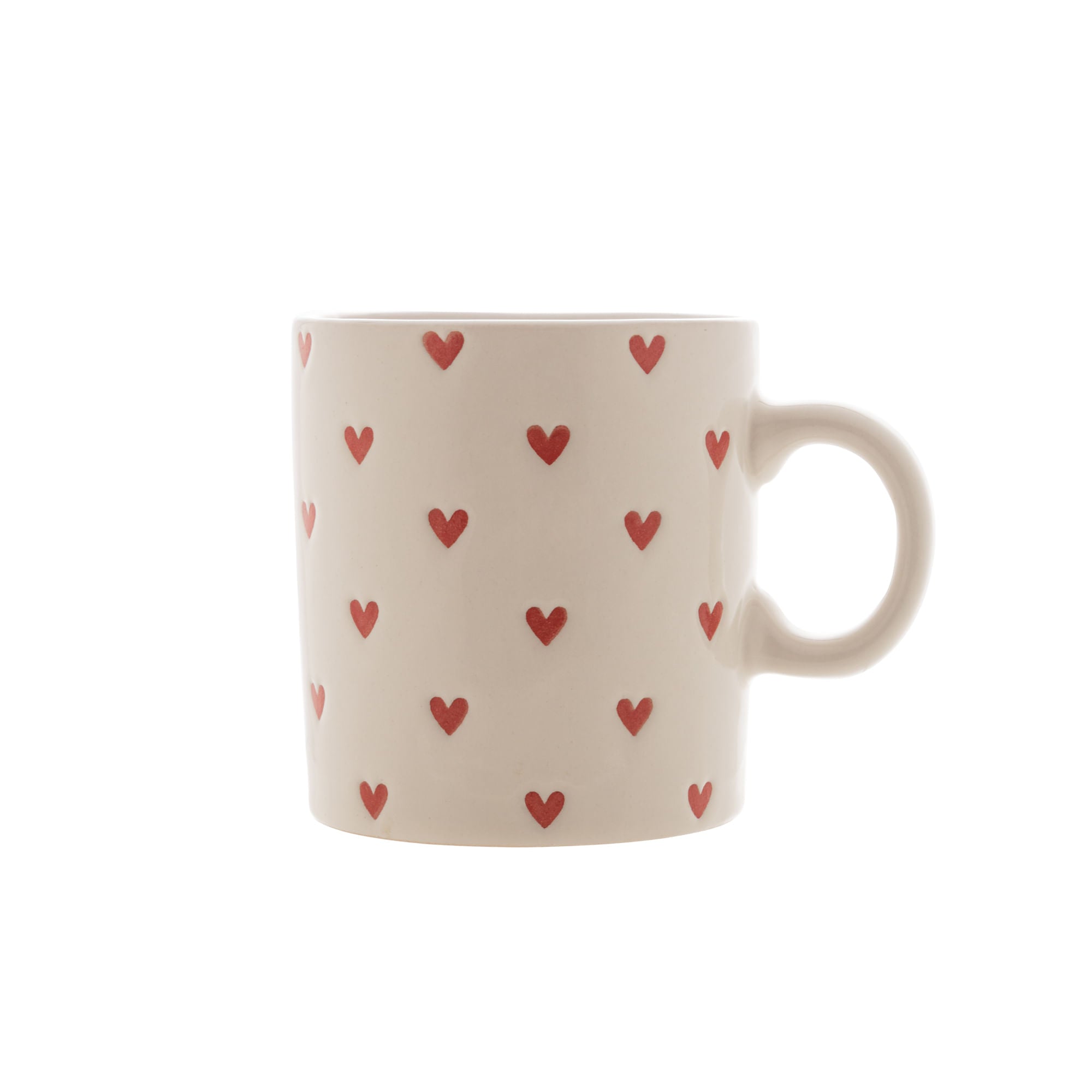 Caneca de Cerâmica Coração Branco 240ml - Ela Decora