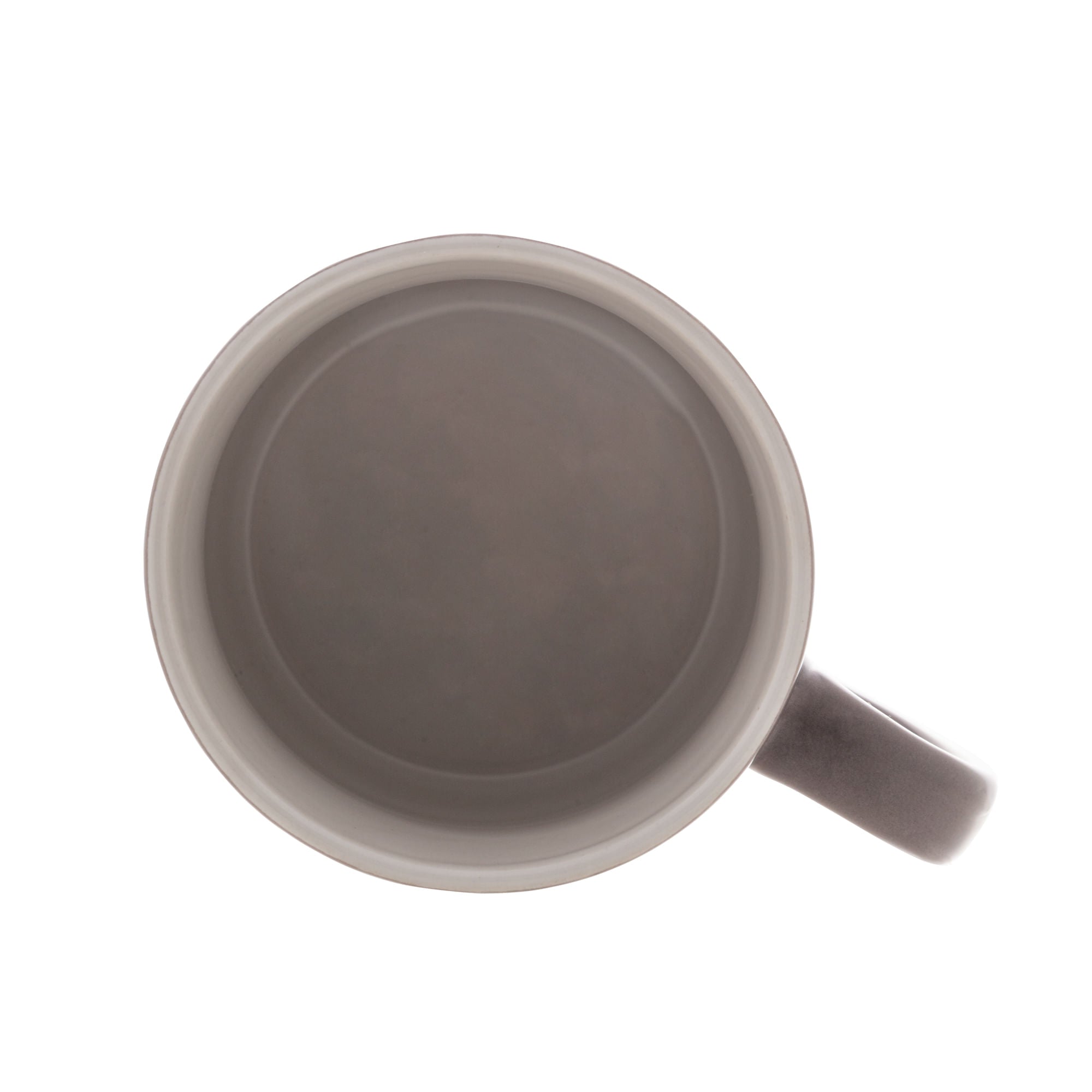 Caneca de Cerâmica Coração Cinza 240ml - Ela Decora