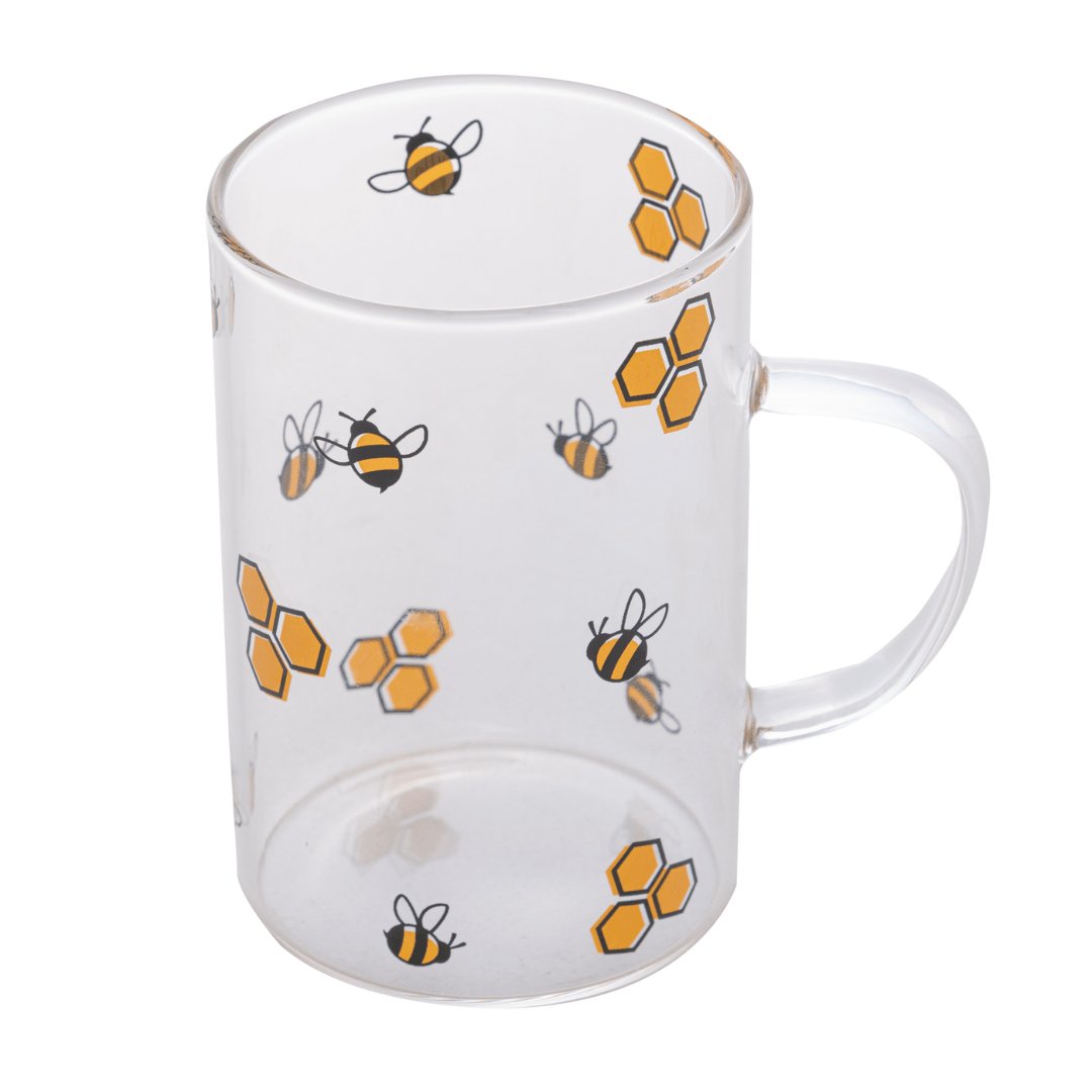 Caneca de Vidro Abelha Bee 280ml - Ela Decora