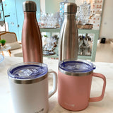 Caneca Térmica com Tampa Rosa Chip Pantone 370ml - Ela Decora