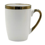 Caneca Vernissage em Porcelana Branca 350ml - Ela Decora