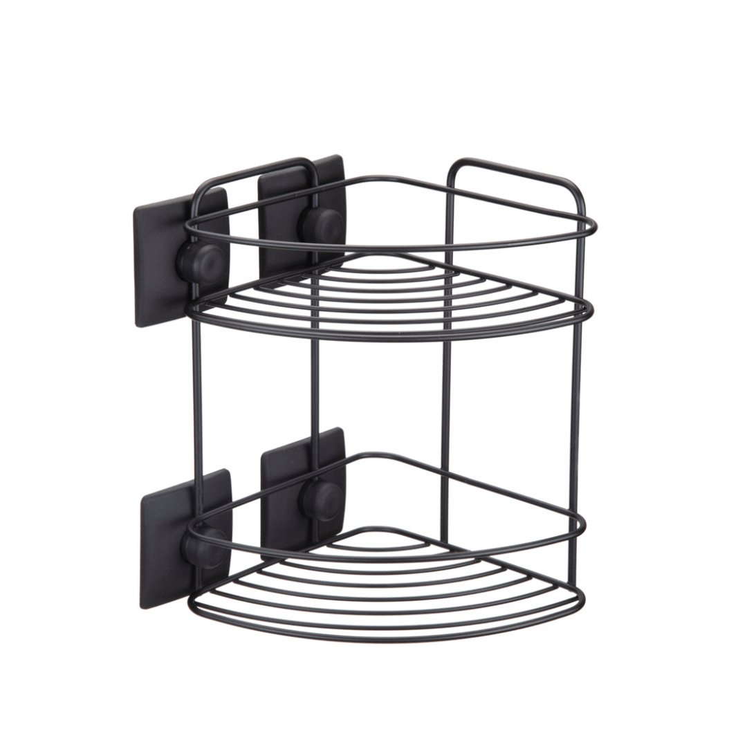 Cantoneira 2 Andares Dupla Face 3M Preto - Ela Decora