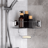 Cantoneira Porta Shampoo com Saboneteira e Ventosa - Ela Decora