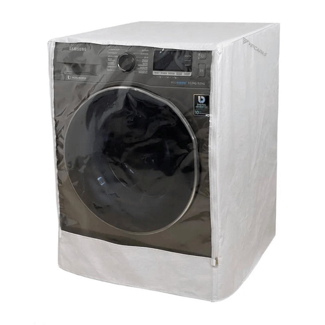 Capa para Máquina Lava e Seca Samsung 11kg Branca - Ela Decora