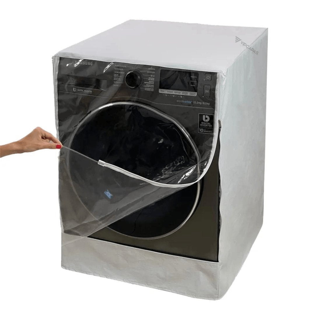 Capa para Máquina Lava e Seca Samsung WD11T 11kg Branca - Ela Decora