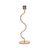 Castiçal em Metal Dourado 28,5cm G - Ela Decora