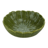 Centro de Mesa de Cerâmica Leaf Folha de Banana Verde 20cm - Ela Decora