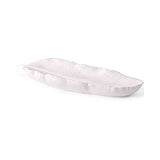 Centro de Mesa Folha em Poliresina Branca 27cm - Ela Decora