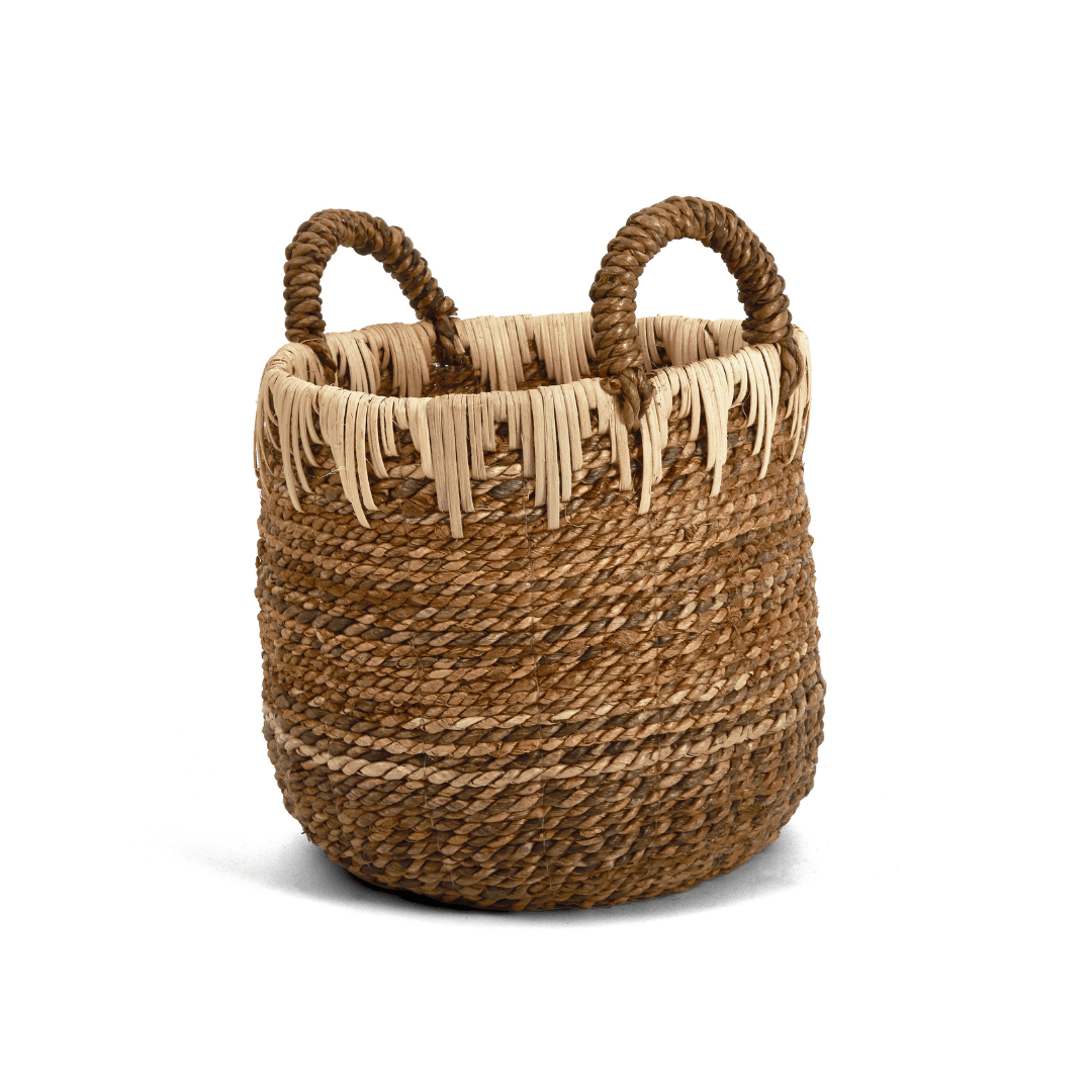 Cesto em Fibra Natural 35cm P - Ela Decora