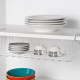 Cesto Organizador de Armário Grande 45,5cm Branco Cozinha Moderna - Ela Decora