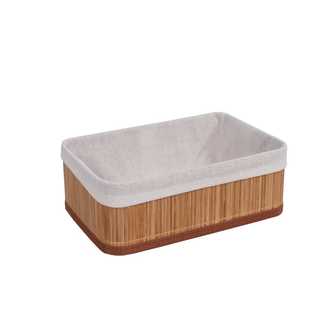 Cesto Organizador de Bambu 29cm - Ela Decora
