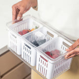 Organizador com Cesto Triplo Clear Fresh Branco 5 Litros - Ela Decora