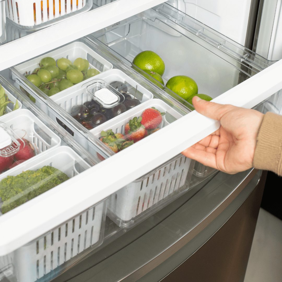 Organizador com Cesto Triplo Clear Fresh Branco 5 Litros