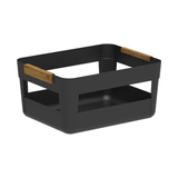 Cesto Lume Plástico e Bambu Preto 14L