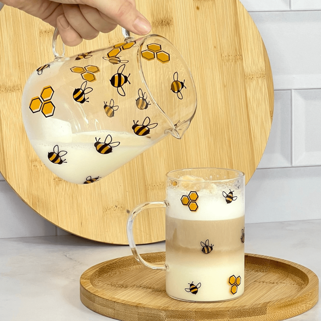 Chaleira Abelha Bee em Vidro Borossilicato com Filtro de Aço 750ml - Ela Decora