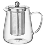 Chaleira de Vidro Borossilcato com Infusor em Aço Inox 750ml - Ela Decora