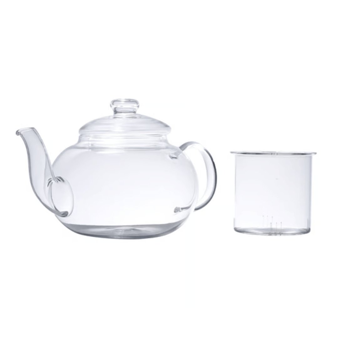 Chaleira de Vidro Borossilicato Resistente ao Calor - 800ml - Ela Decora