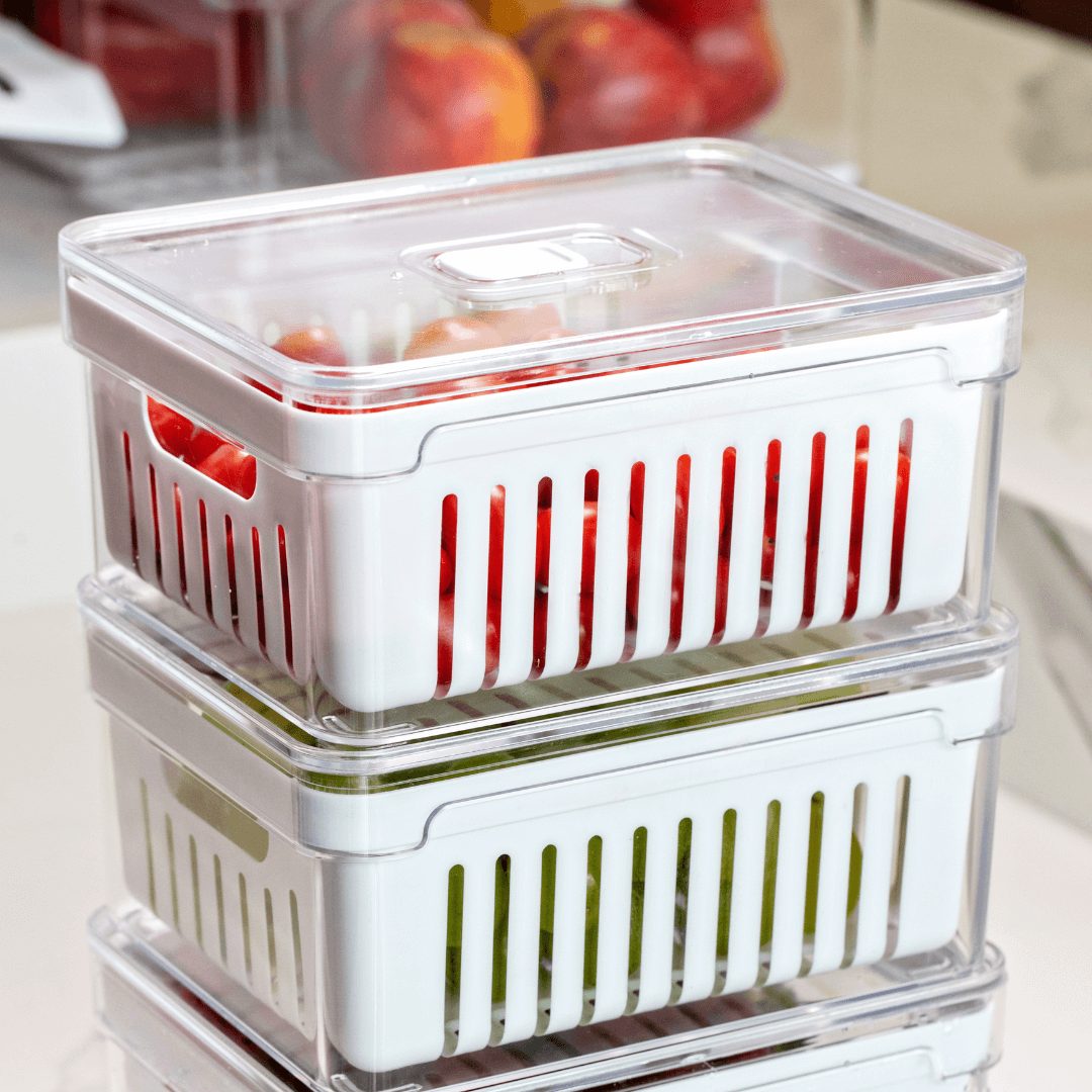 Organizador de Geladeira Clear Fresh com Cesto 2,2 Litros - Ela Decora