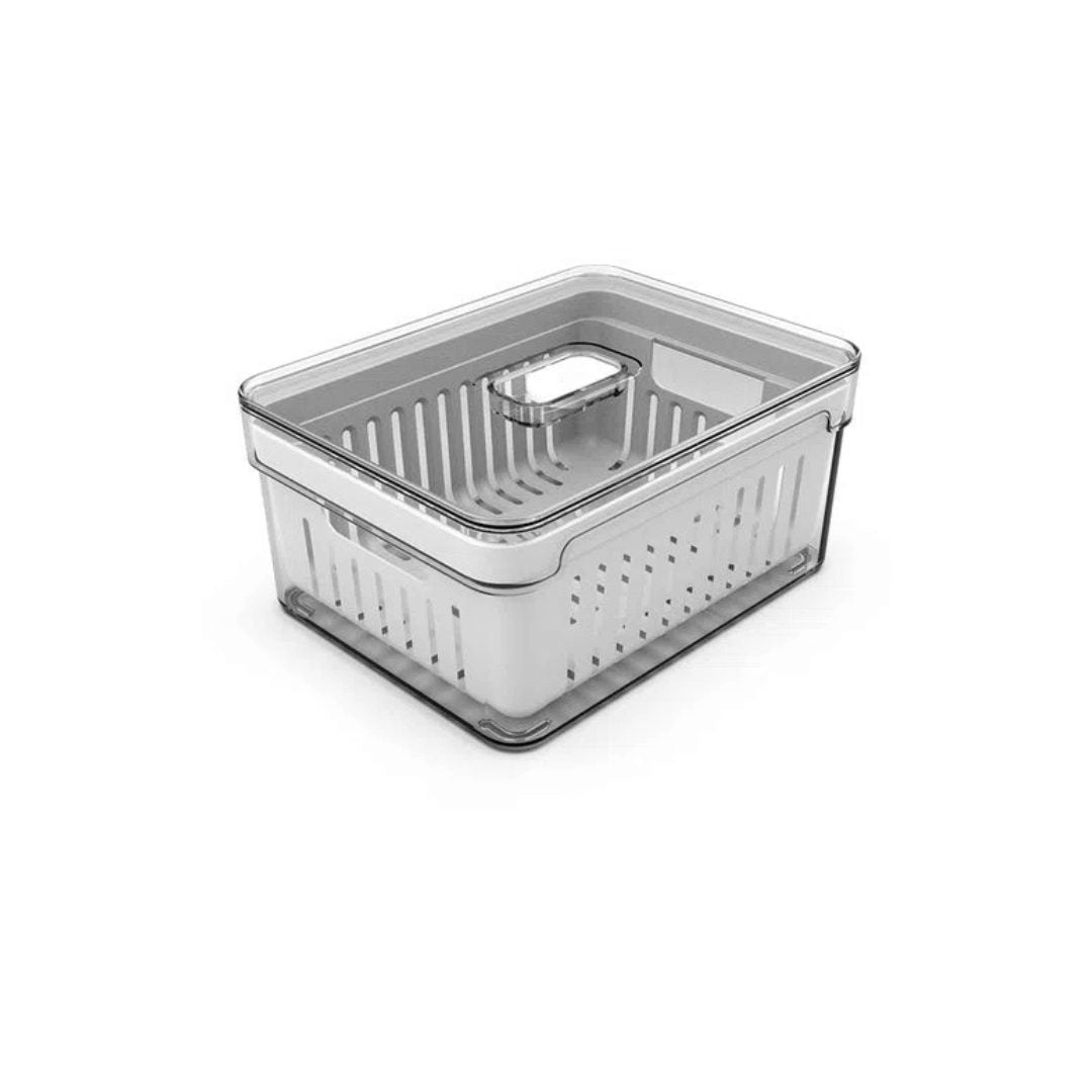 Organizador de Geladeira Clear Fresh com Cesto 2,2 Litros - Ela Decora