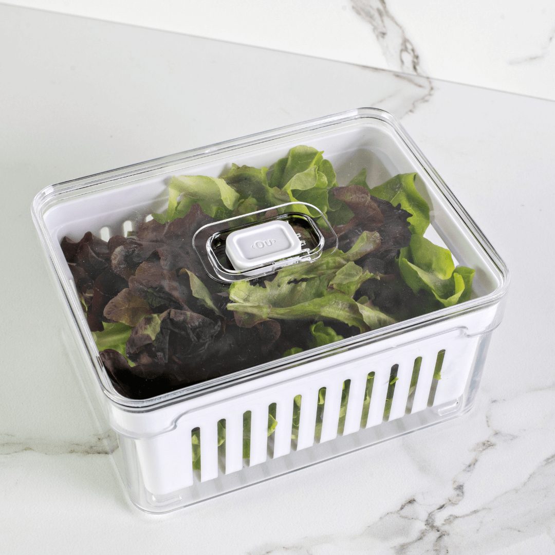 Organizador de Geladeira Clear Fresh com Cesto 2,2 Litros - Ela Decora
