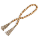 Colar Decorativo de Madeira e Juta Marrom 52,5cm