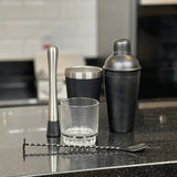 Colher Bailarina de Aço Inox Tress Preta 26cm - Ela Decora