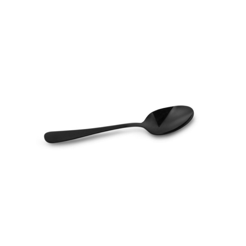 Colher De Sobremesa Mesa Posta Ônix Aço Inox - 18 x 3,9 cm - Ela Decora