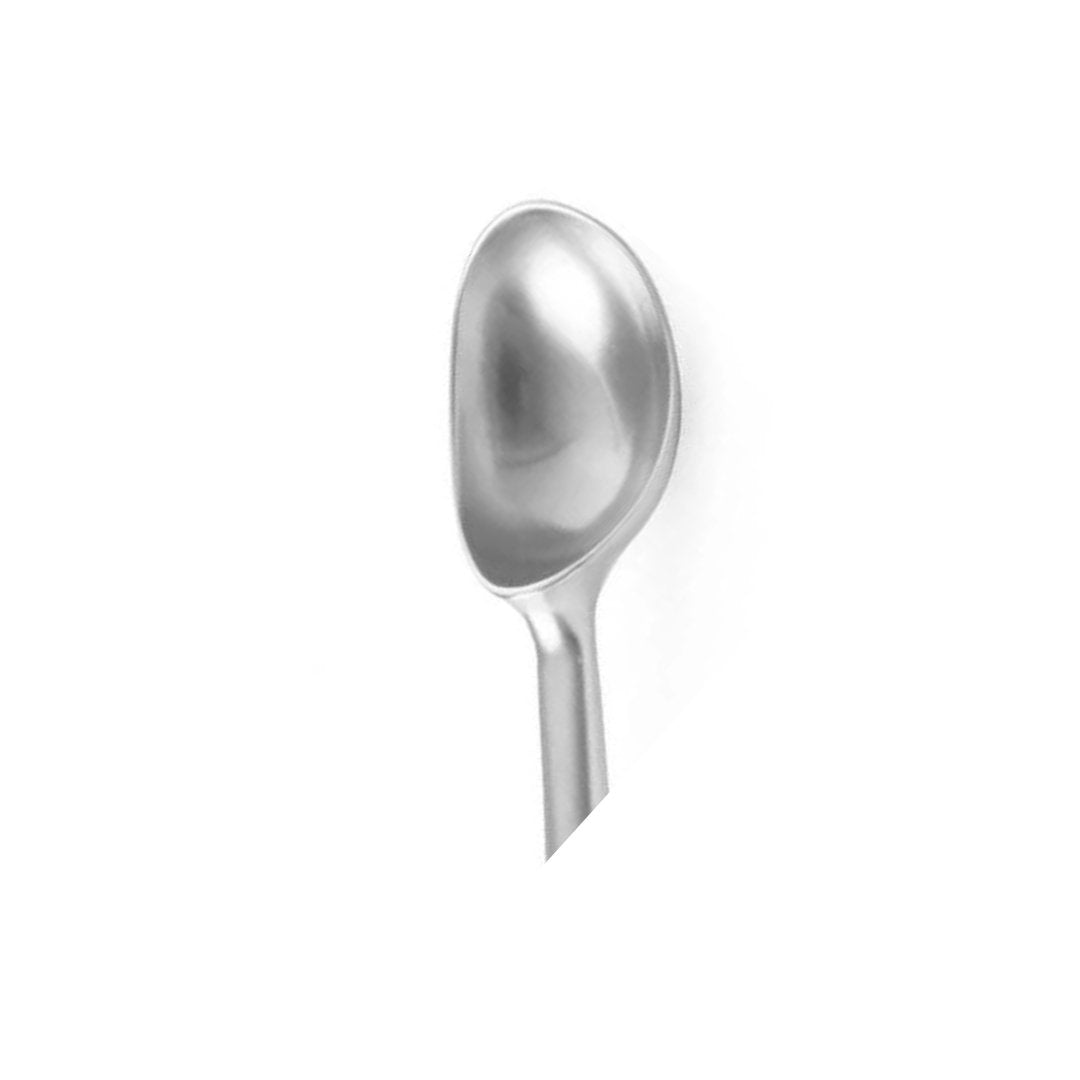 Colher de Sorvete Pegador Sobremesa Slim Cromado 17cm - Ela Decora