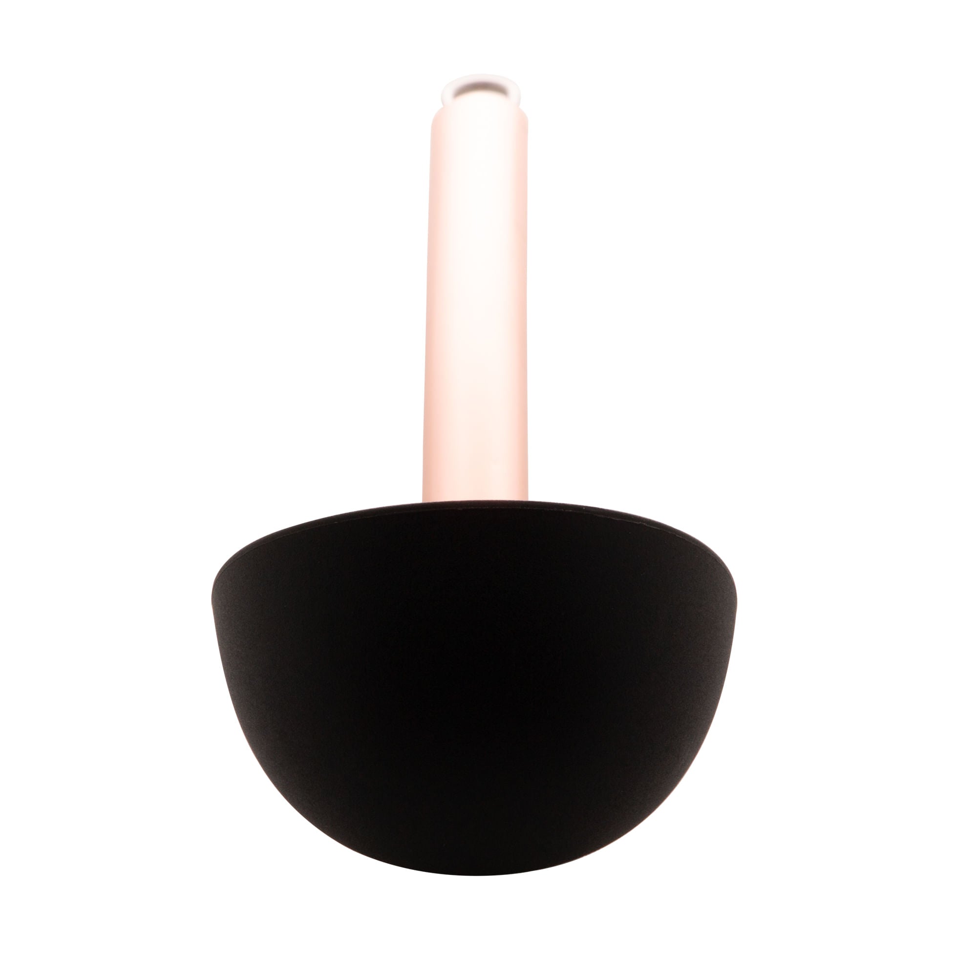 Concha de Nylon Preta com Cabo De Aço Inox Rose Gold 30cm - Ela Decora