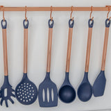 Concha em Silicone Azul Marinho Cabo Rose Gold 35,5 cm - Ela Decora