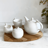 Conjunto 3 Peças Porcelana Para Chá e Café Birds Branco - Ela Decora