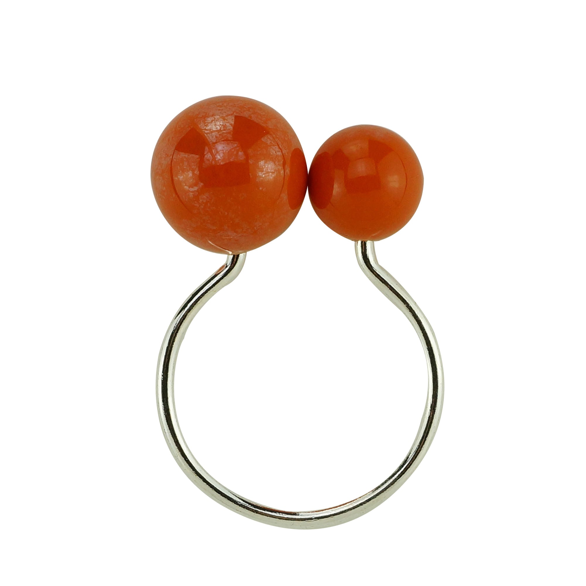 Conjunto 4 Aneis Porta Guardanapos Bolas Laranja 4x3x7cm - Ela Decora