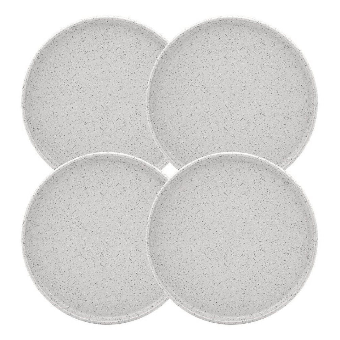 Conjunto 4 Pratos Baunilha 22,5cm - Ela Decora